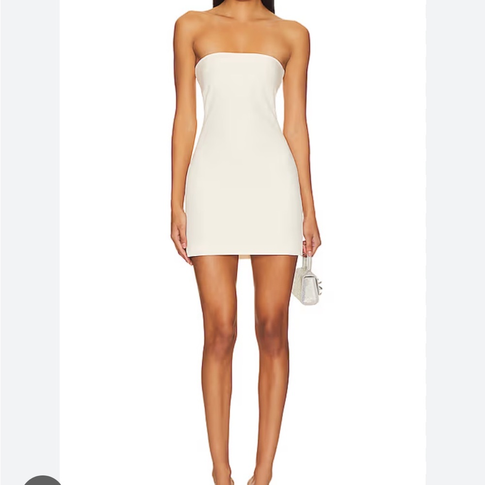 Elegant Strapless Cream Dress